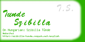 tunde szibilla business card